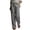 Gray, variant on Button Placket Solid Color Linen Pants Women Waist Front Patch Pocket Breathable Woven Trousers For Casual Business Beach Daily Bottoms