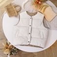 thumbnail image 2 of Kogui Kids Down Jacket Girl's and Boy's Hooded Warm Puffer Vest Outerwear Soft Flannel Lined Insulation Waistcoat Size 9-10 (White,9-10 Years), 2 of 5