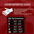 thumbnail image 5 of Men's Vintage Goatskin Leather Motorcycle Gloves Gel Padded Cruiser Street Riding Protective Racing Powersports XXL, 5 of 9