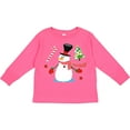 thumbnail image 3 of Inktastic Top Hat Snowman with Christmas Tree and Candy Cane Boys or Girls Long Sleeve Toddler T-Shirt, 3 of 5
