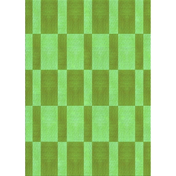Ahgly Company Indoor Rectangle Patterned Emerald Green Area Rugs, 7' x 10'