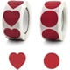 thumbnail image 1 of 2roll 1000 Pcs Heart Stickers+Dot Stickers, 2 Rolls 1inch Heart Shape Sticky Labels Small Stickers Circle Round Decoration, 1 of 4