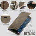 thumbnail image 2 of Funda tipo cartera para Samsung Galaxy S21 Plus, de piel, con tarjetero, función atril, cierre magnético y bloqueo RFID de TPU a prueba de golpes, compatible con S21 Plus, 2 of 8