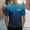 Blue, variant on Men's Casual Summer Short Sleeve T-Shirts Gradient Crew Neck Tee Tops Lightweight Cotton Print T Shirt