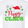 thumbnail image 4 of Inktastic Poppy Claus with Christmas Santa Hat and Snowflakes T-Shirt, 4 of 5