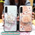 thumbnail image 4 of LYM-Phone Case For LG Velvet 4G/5G, Back Cover Fashion Design Cartoon TPU Soft Case Glitter Anti-knock Protective Dirt-resistant Rotatable stand Skin feel silicone Simplicity Kickstand, 4 of 9