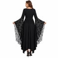 thumbnail image 4 of Witch Costume Women Halloween Costumes 2026 Bat Sleeve Dress Vampire Renaissance Medieval Adult Gothic Dresses Vermilion 3XL, 4 of 7