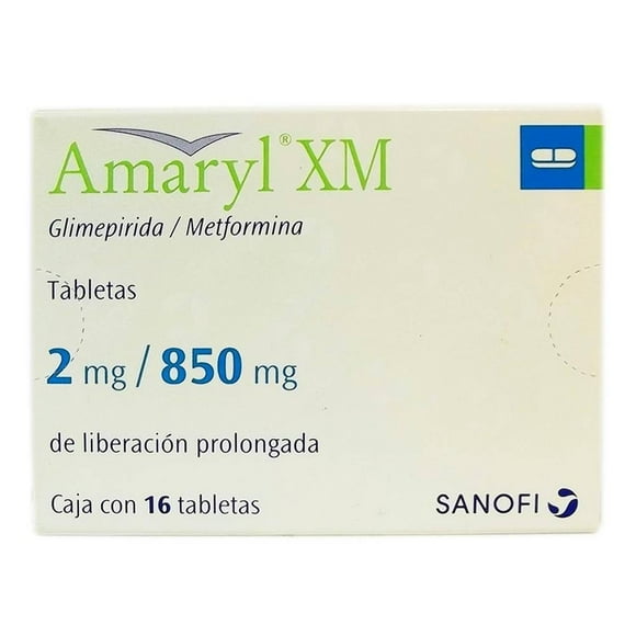 Amaryl XM 16 tabletas de liberación prolongada 2 mg/850 mg