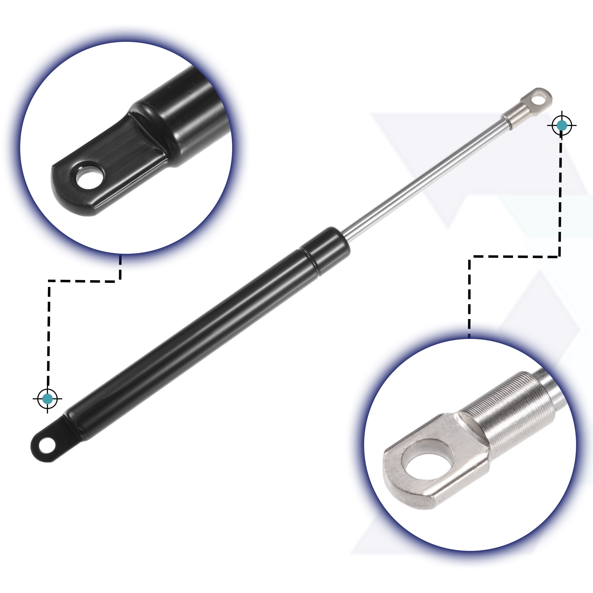 Unique Bargains 10 Inch Lift Supports Struts Gas Spring for RV Car Window 80Ib/356N Black