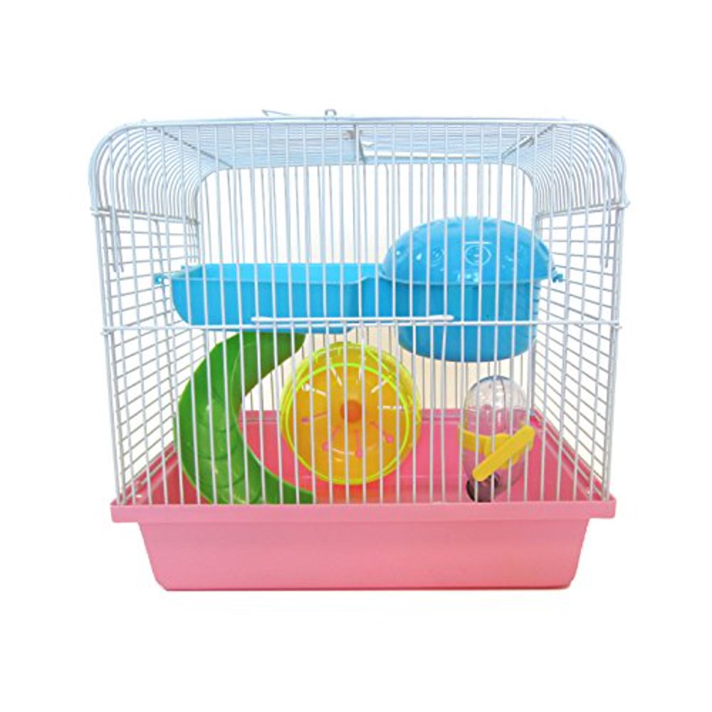 YML Dwarf Hamster or Mouse Cage with Accessories, Pink