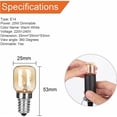thumbnail image 3 of Warm Yellow Light Oven Lamp, Screw Base Halogen Bulbs With High Temperature Resistant Tungsten Filament For Refrigerators, Himalayan Salt Lamps, Chandeliers (6PCS), 3 of 5