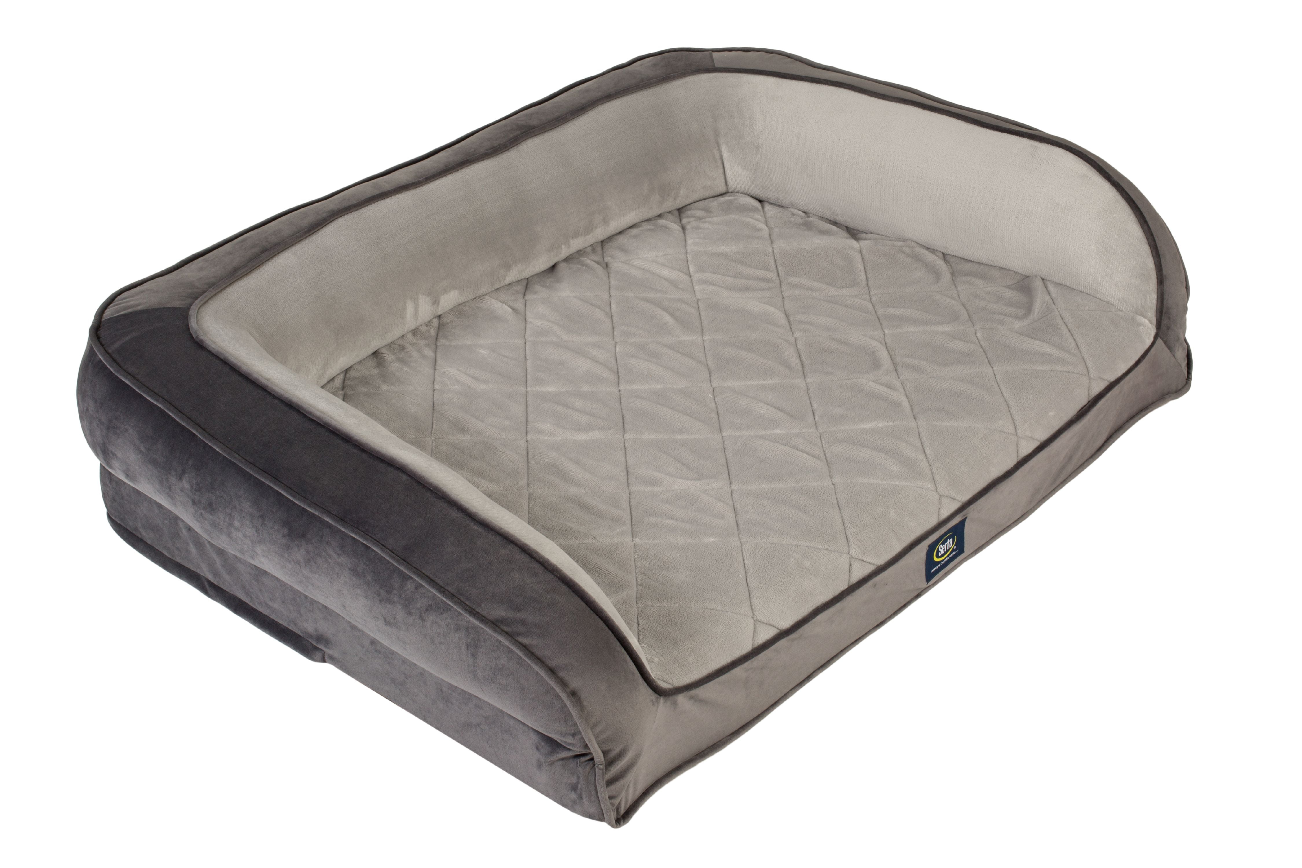 Serta Extra Large Quilted Gel Memory Foam Ortho Couch Pet Bed