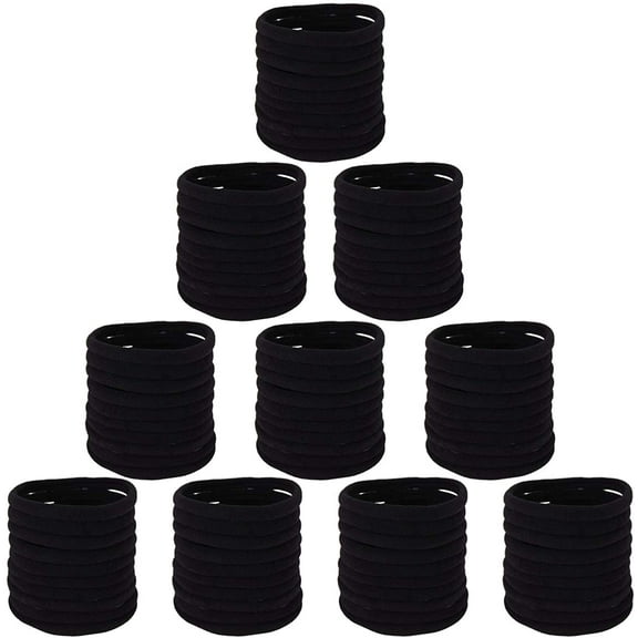 100 Pack Black Super Soft Stretchy Elastic Nylon Headbands DIY Hair Bow Tie