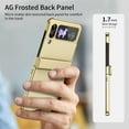 thumbnail image 2 of ELEHOLD Case for Samsung Galaxy Z Flip 4, Shockproof Hard PC Frosted Back Case with Hinge Protection & Built-in Screen Protector,Gold, 2 of 9