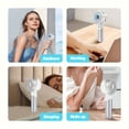 thumbnail image 5 of TEDDY RUN Handheld Fan, Mini Small Portable Turbo Fan, Rechargeable with 4 High Speeds Personal Fans, Max 16H Runtime, For Travel, Office, Outdoor(silver), 5 of 8