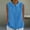 Blue women's cotton linen blouse a1, variant on Summer Women's Cotton Linen Blouse Collared Sleeveless Casual Loose Tops Chic Party Wear Vacation Fashion Shirts, Black 2XL