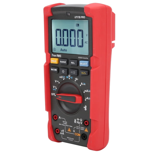 Medidor de corriente de voltaje, multímetro digital UT17B PRO Accesorio de electricista Multímetro portátil Diseño exquisito