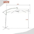 thumbnail image 2 of Costway 10FT Patio Offset Umbrella Solar LED 360degrees Rotation Orange, 2 of 10