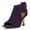 Purple, variant on FSJ Women Fashion Peep Open Toe High Heel Sandals Cutout Ankle Strap Buckle Booties Back Zipper Nightclub Pumps Shoes Size 8 Purple