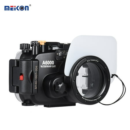 MEIKON SY-13 40m / 130ft Underwater Waterproof Camera Housing Black Waterproof Camera Case for Sony