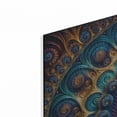 thumbnail image 2 of Luxe Metal Art 'Blue & Gold Swirl' by Rey Klimt Metal Wall Art, 36" x 36", 2 of 9