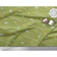 thumbnail image 3 of Soimoi Green Cotton Duck Fabric Text & Bird Kids Fabric Prints By Yard 42 Inch Wide, 3 of 3