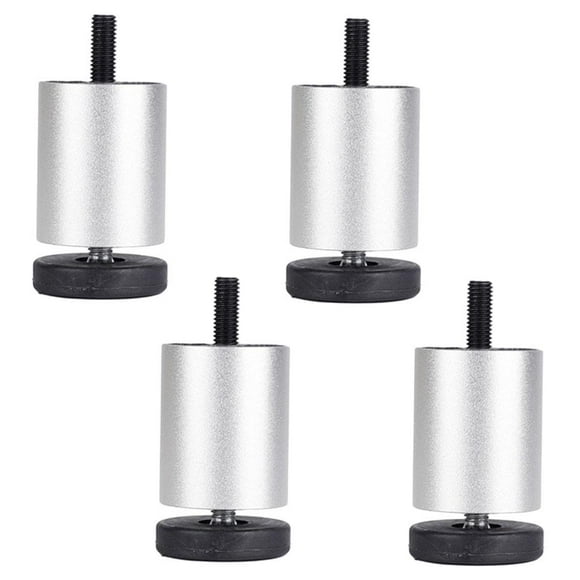 4x Modern Home Refrigerador Playbook Estante Patas Mesa de Centro Cómoda Lavado Plata 6cm