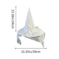 thumbnail image 2 of Halloween Witch Hat, Witch Costume Hat, Halloween Party Witch Hat With Lace Face Cover, Polyester Taffeta Material, Lightweight And Foldable, Multiple Colors Available, 2 of 6