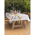 thumbnail image 4 of 60x120 Inch Outdoor Tablecloth with Umbrella Hole Zipper Rectangle Spring Floral Rectangular Tablecloths Outside Waterproof Colorful Flowers Pastoral Elegant Patio Table Cloth Cover for Picnic Party, 4 of 8