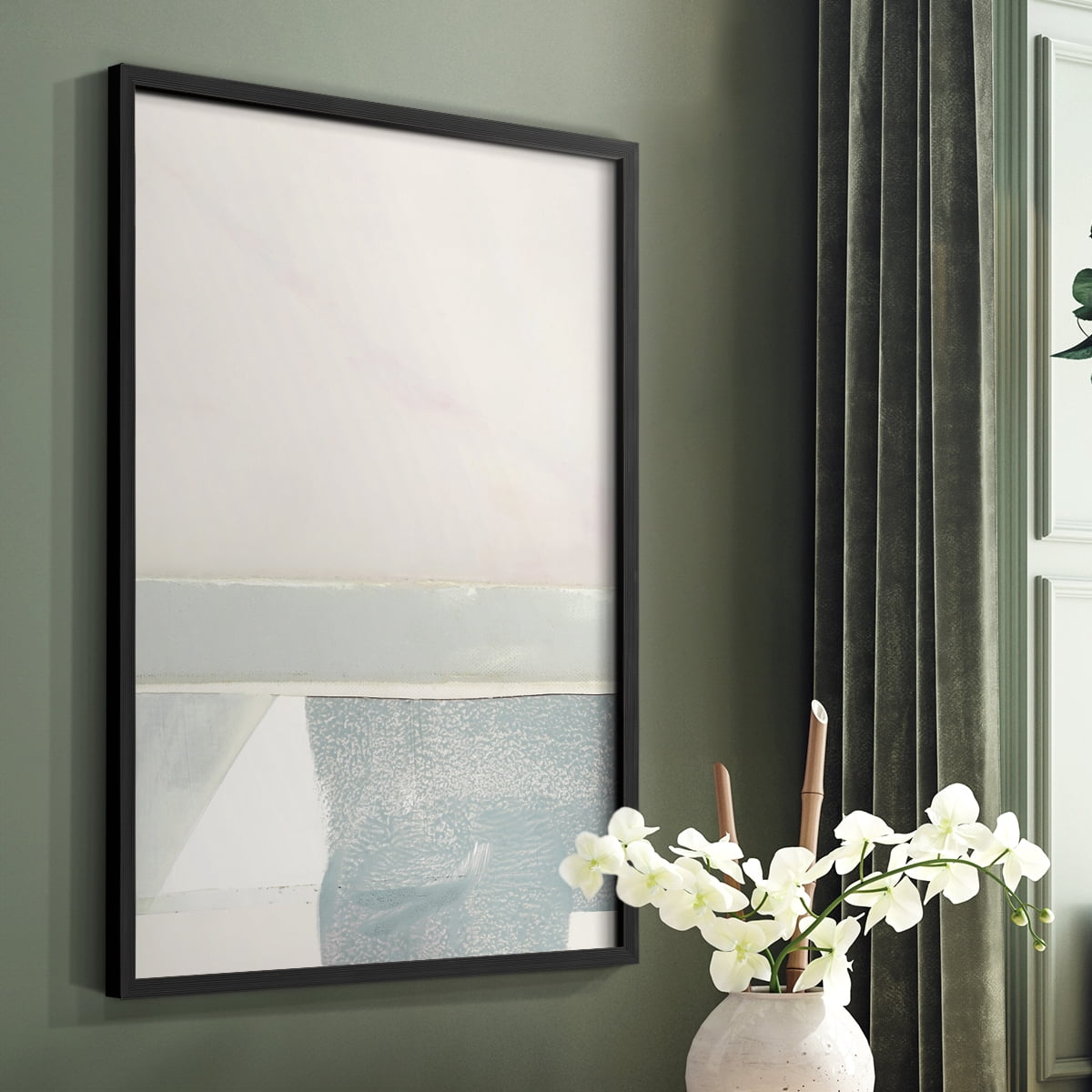 Couturier I Framed Print in Black Solid Wood Framed Print No Nail Hanging