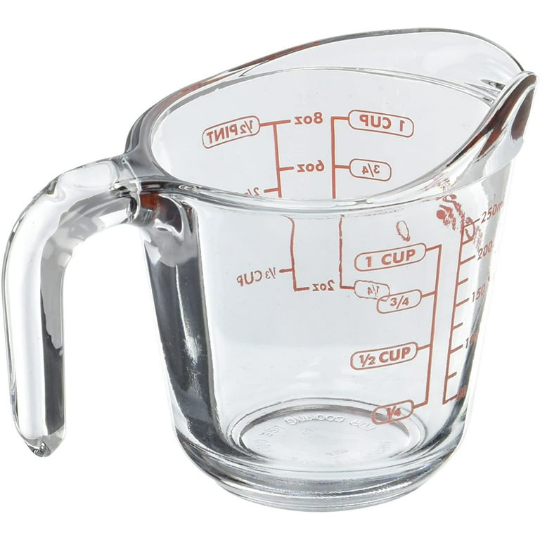 Anchor Hocking Glass 8 oz (1cup) Measuring Cup - mundoestudiante