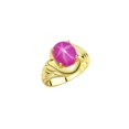 thumbnail image 5 of RYLOS Rings for Women 14K Gold Plated Silver Ring Classic Style Oval 12X10MM Solitaire Gemstone Ring July Star Ruby Jewelry for Women Size 9.5, 5 of 6