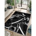 thumbnail image 4 of Sneakers Room Rug, 3.2 x 4.9 Feet, Black, Modern Style, Machine Made, Area Rug, 4 of 8