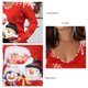 thumbnail image 5 of Camisa de mujer de manga larga con estampado colorido para alegrar las fiestas, camiseta navideña con cuello en V en color rojo M, 5 of 6