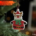 thumbnail image 6 of witspace Rustic Christmas Ornaments Santa Claus Wood Ornaments Vintage Santa Claus Christmas Decorations Snowman Wood Cutouts for Home Farmhouse Xmas Tree Party Decor, 6 of 9