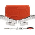 thumbnail image 6 of 34 Pieces 3/8 Inch Drive Socket Ratchet Wrench Set with Metric/SAE Sockets and Extension  for Auto Repair and Home Use, 6 of 6
