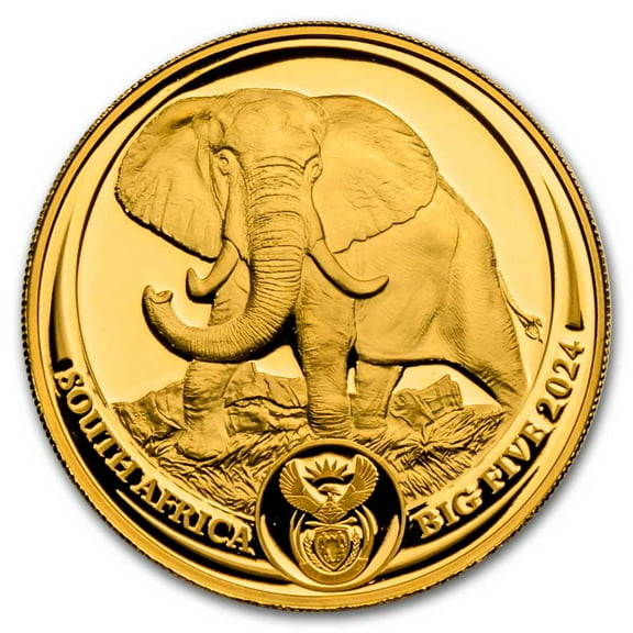 2024 South Africa 1 oz Proof Gold Big Five Elephant