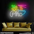 thumbnail image 3 of Craftnamesign Pho Neon Light Art For Vietnamese Restaurant Wall Decor, 3 of 5