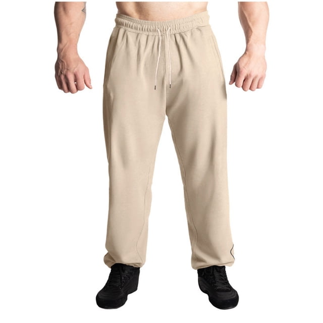 Pantalones largos para hombre, lisos, a la moda, informales, con bolsillos, cintura elástica, pantalones largos, pantalones deportivos, pantalones de poliéster para hombre.