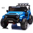thumbnail image 1 of VOLTZ TOYS HAVOC 2-Seater Jeep 24V Kids Ride-On Off-Road Truck, Motorized Toy Car Vehicle with Parent Remote Control, High Clearance Open Doors, LED Lights, Blue, 1 of 6