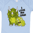 thumbnail image 4 of Inktastic I Love my Dad with Baby and Daddy Triceratops Boys or Girls Baby Bodysuit, 4 of 5
