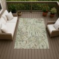 thumbnail image 3 of Addison Rugs Chantille Indoor/Outdoor Transitional Tropical Celery Machine Washable Rectangle Rug, 8' x 10', 3 of 8