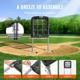 thumbnail image 6 of KFFKFF 9 Hole Baseball Softball Pitching Net with Strike Zone, Portable 28"x27" 9 Pocket Hitting Practice Softball Pitching Aid Net 3 Level Adjustable Height, 6 of 9