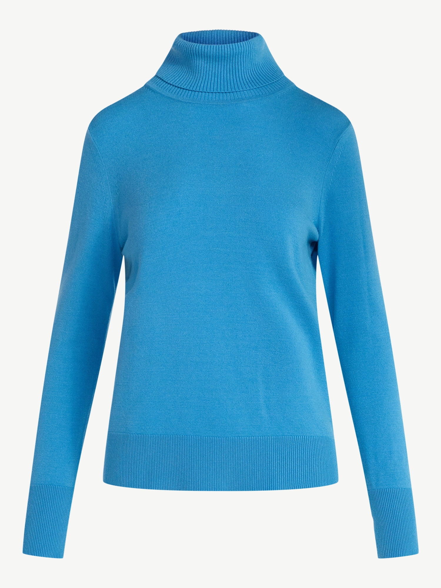 Free Assembly Women's Cozy Yarn Turtleneck Sweater with Long Sleeves, Sizes XS-XXL