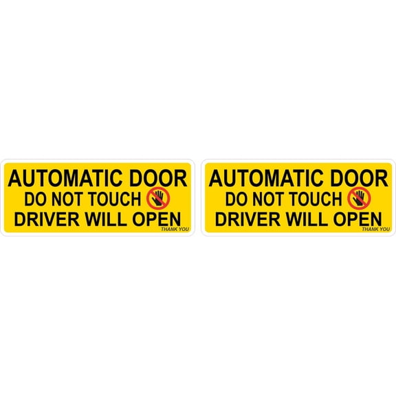 StickerTalk Driver Will Open Automatic Door Vinyl Stickers, 1 sh