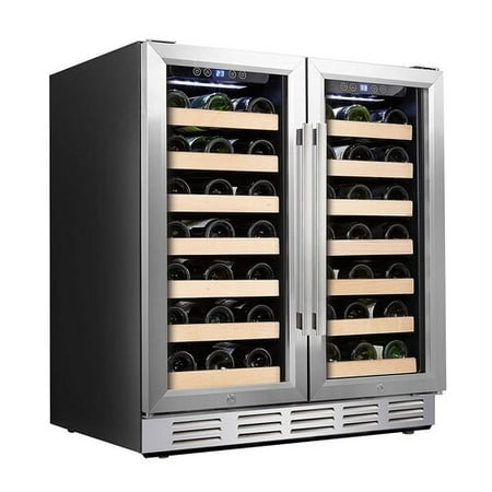 Kalamera 66 Bottle Dual Zone Built-in and Freestanding Wine Cooler