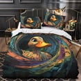 thumbnail image 3 of duckling Bedding Set Quilt Cover 3D Printed Comforter Covers Duvet Cover for Childrens And Adults with Pillowcases Microfiber 3 Pieces with Zipper Closure(90"x104"), 3 of 6