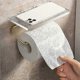 thumbnail image 2 of Luxury Gold Toilet Paper Holder with Shelf No Punching Acrylic Roll Paper Holder Tissue Hanger Bathroom Accessories Bathroom, 2 of 5
