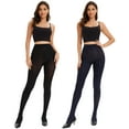 thumbnail image 5 of JoMaKaC 2 Pairs Women’s High-Waist Opaque Tights  80D Microfiber Control Top Pantyhose One Size, 5 of 6