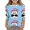 Sky Blue, variant on Halloween T Shirts for Girls Wizard Cat Printed 3/4 Sleeve Top Kids Casual Sportswear Fall Breathable Blouses